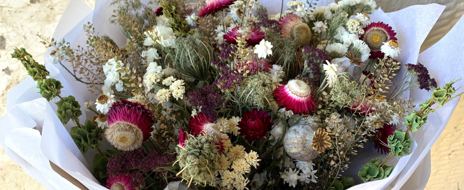 Dried Flower Bouquet Making with Rebecca & Scott from The Pretty Wild Flower Co
